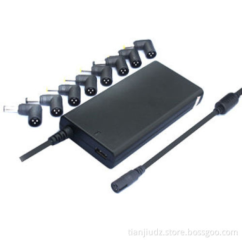Factory Supply CE Mark 65W Slim Auto Universal Notebook Adapter Charger with 8 Tips DC